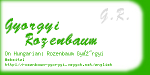gyorgyi rozenbaum business card